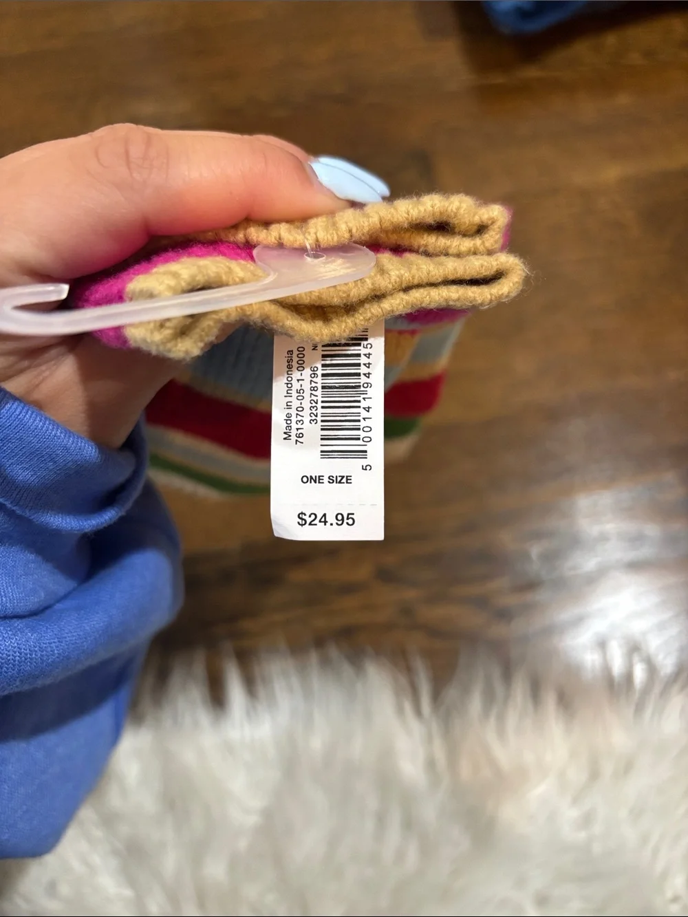 Colorful Striped Knit Gloves - Multicolor